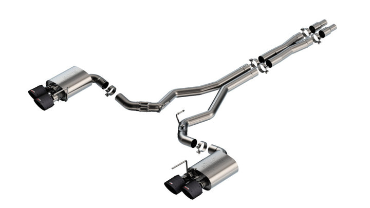 Borla 2024 Ford Mustang Dark Horse 5.0L V8 w/Active Exhaust ATAK Cat-Back Exhaust System - CF Tips - Premium Catback from Borla - Just 12230.95 SR! Shop now at Motors