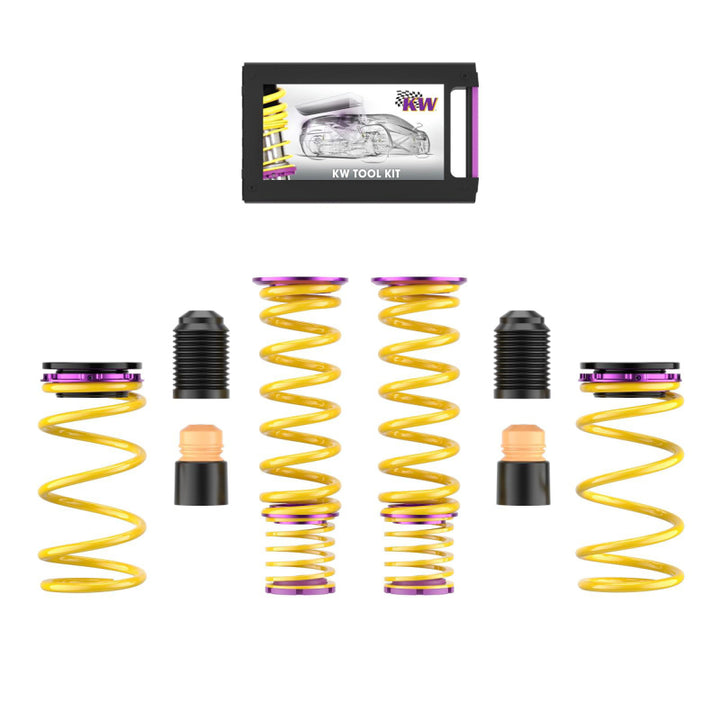 KW 2020+ Chevrolet Corvette C8 (w/ Electronic Dampers & OE Noselift) Height Adjustable Spring Kit - Premium Lowering Kits from KW - Just 5611.22 SR! Shop now at Motors