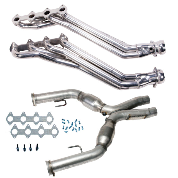 BBK 05-10 Ford Mustang GT 1 5/8 Long Tube Headers w/High Flow Catted X-Pipe (Silver Ceramic) - Premium Headers & Manifolds from BBK - Just 5254.58 SR! Shop now at Motors