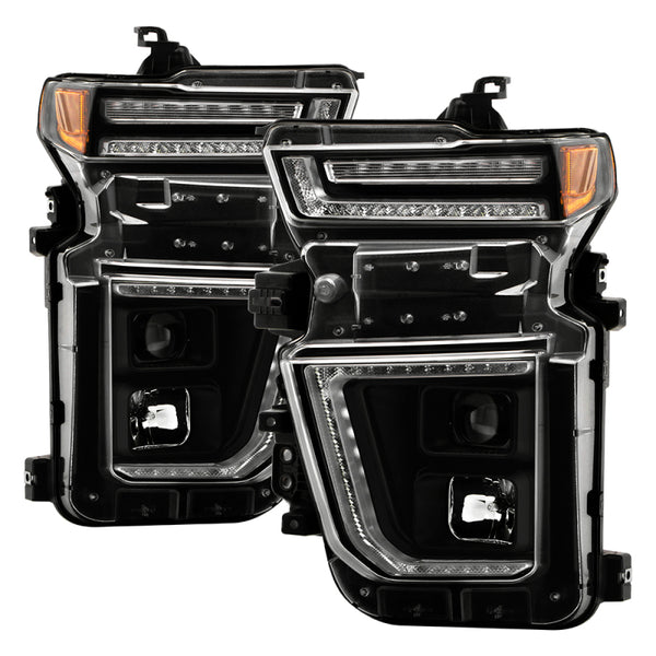 Spyder 20-23 Chevy Silverado 2500/3500 Proj Headlights - LED DRL - Black PRO-YD-CSHD20SI-SEQ-BK - Premium Headlights from SPYDER - Just 2946.83 SR! Shop now at Motors