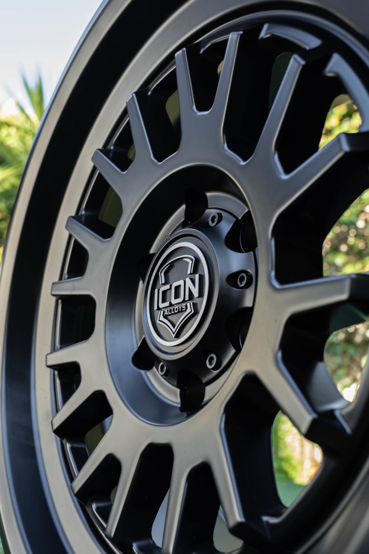 ICON Anza 17x8.5 5x5.5 0mm Offset 4.75in BS 108mm Hub Bore Satin Black Wheel - Premium Wheels - Cast from ICON - Just 896.84 SR! Shop now at Motors