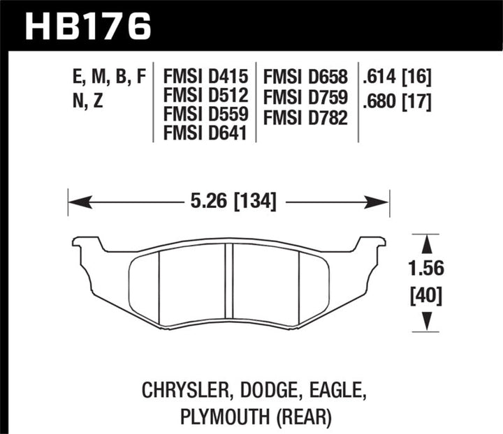 Hawk SRT4 HPS Street Rear Brake Pads - Premium Brake Pads - Performance from Hawk Performance - Just 503.66 SR! Shop now at Motors