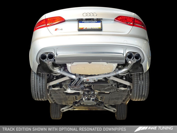 AWE Tuning Audi B8 / B8.5 S4 3.0T Track Edition Exhaust - Diamond Black Tips (90mm) - Premium Catback from AWE Tuning - Just 4671.23 SR! Shop now at Motors