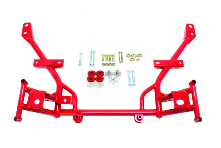 BMR 05-14 S197 Mustang K-Member w/ 1/2in Lowered Motor Mounts and STD. Rack Mounts - Red - Premium Crossmembers from BMR Suspension - Just 2291.05 SR! Shop now at Motors