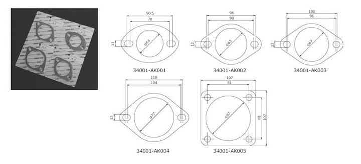 HKS Gasket 75mm Universal EX (2pcs) - Premium Exhaust Gaskets from HKS - Just 70.23 SR! Shop now at Motors