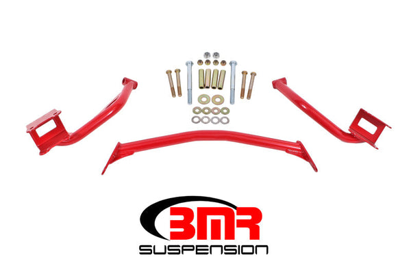 BMR 79-04 Fox Mustang Tubular Style Upper Torque Box Reinforcement Plates - Red - Premium Diff Braces from BMR Suspension - Just 600.79 SR! Shop now at Motors