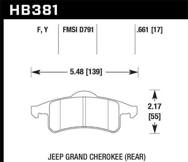 Hawk 99-04 Jeep Grand Cherokee LTS Street Rear Brake Pads - Premium Brake Pads - OE from Hawk Performance - Just 246.74 SR! Shop now at Motors