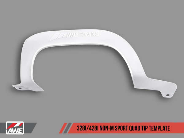 AWE Tuning BMW F3X 328i/428i Non-M Sport Quad Tip Marking Template - Premium Exterior Trim from AWE Tuning - Just 258.46 SR! Shop now at Motors
