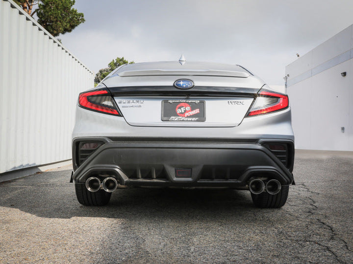 aFe POWER Takeda 3in to 2-1/2in 304 SS Cat-Back Exhaust w/ Polished Tips 22-23 Subaru WRX H4-2.4L(t) - Premium Catback from aFe - Just 5159.44 SR! Shop now at Motors