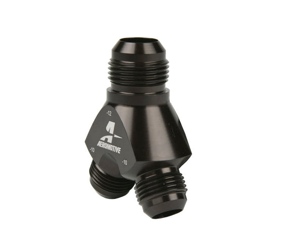 Aeromotive Y-Block - AN-12 - 2x AN-10 - Premium Fittings from Aeromotive - Just 311.21 SR! Shop now at Motors