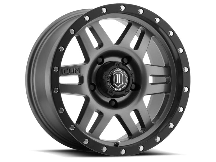 ICON Six Speed 17x8.5 5x150 25mm Offset 5.75in BS 116.5mm Bore Gun Metal Wheel - Premium Wheels - Cast from ICON - Just 1129.55 SR! Shop now at Motors