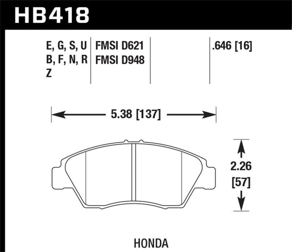 Hawk 02-06 RSX (non-S) Front / 03-09 Civic Hybrid / 04-05 Civic Si HP+ Street Rear Brake Pads - Premium Brake Pads - Performance from Hawk Performance - Just 594.93 SR! Shop now at Motors