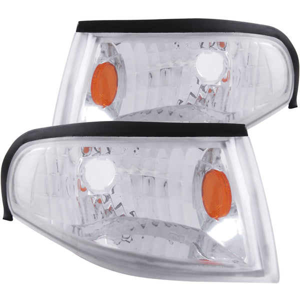 ANZO Corner Lights 1994-1998 Ford Mustang Euro Corner Lights Chrome w/ Amber Reflector - Premium Lights Corner from ANZO - Just 238.19 SR! Shop now at Motors