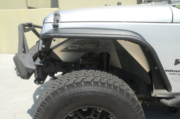 DV8 Offroad 07-18 Jeep Wrangler JK Front Aluminum Inner Fender - Raw