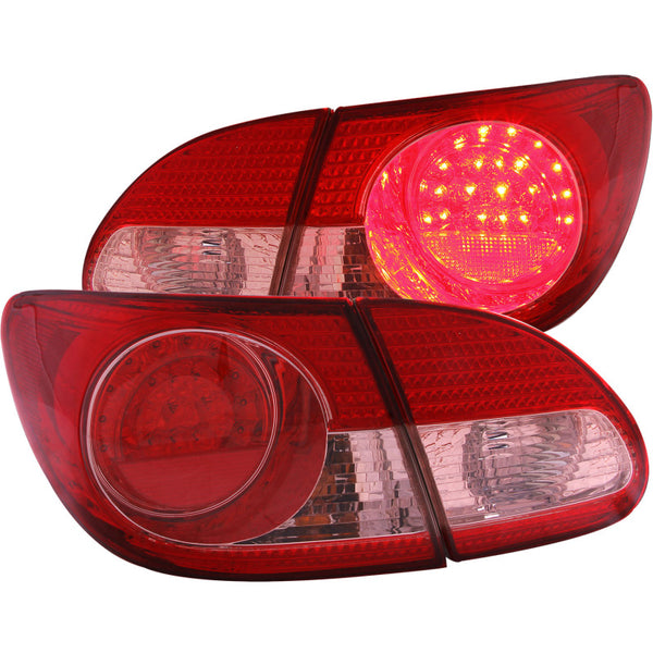ANZO 2003-2008 Toyota Corolla LED Taillights Red Clear 4pc - Premium Tail Lights from ANZO - Just 853.65 SR! Shop now at Motors
