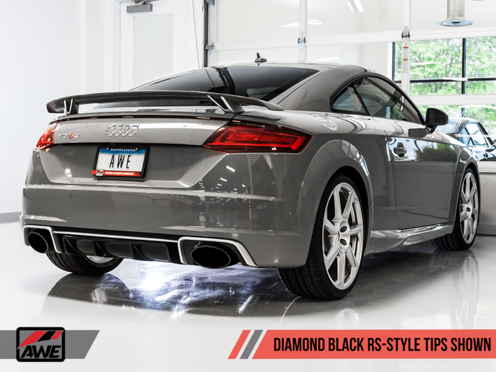 AWE Tuning 18-19 Audi TT RS 8S/RK3 2.5L Turbo Track Edition Exhaust - Diamond Black RS-Style Tips - Premium Catback from AWE Tuning - Just 6171.01 SR! Shop now at Motors