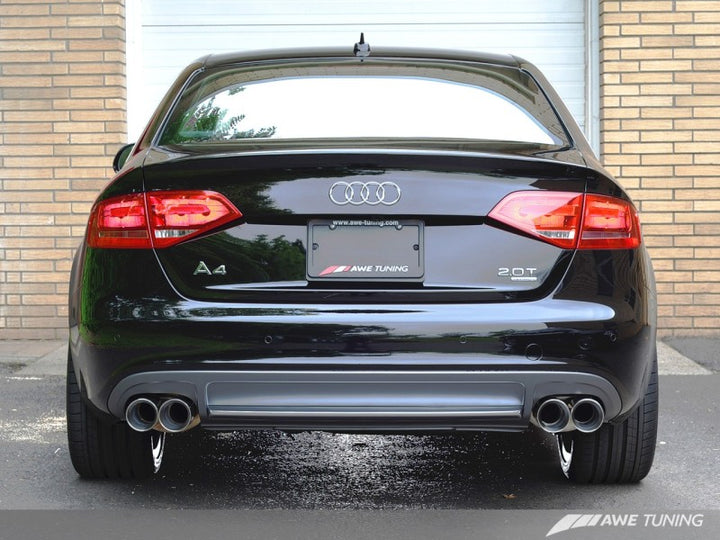 AWE Tuning Audi B8 A4 Touring Edition Exhaust - Quad Tip Diamond Black Tips - Does not fit Cabriolet - Premium Catback from AWE Tuning - Just 6892.97 SR! Shop now at Motors