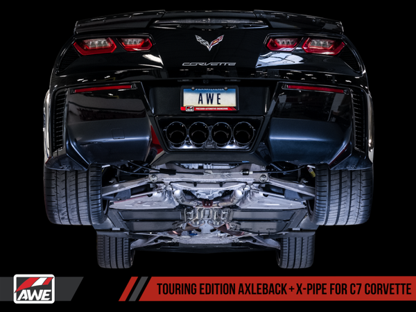 نظام عادم AWE Tuning 14-19 شيفروليه كورفيت C7 Z06/ZR1 إصدار تورينج مع أطراف سوداء
