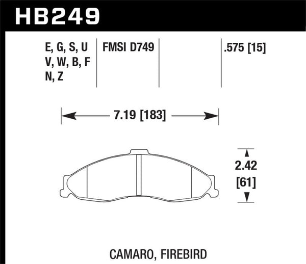 Hawk 98-02 Camaro/Firebird HP+ Street Front Brake Pads - Premium Brake Pads - Performance from Hawk Performance - Just 676.07 SR! Shop now at Motors