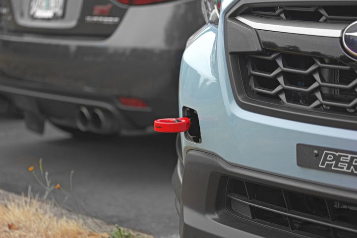 Perrin 2022 Subaru WRX / 18-21 Crosstrek / 14-21 Forester Tow Hook Kit (Front) - Red - Premium Tow Hooks from Perrin Performance - Just 315.99 SR! Shop now at Motors