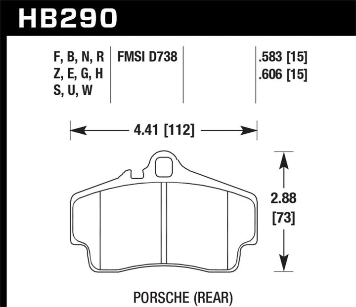 Hawk Porsche HPS Street Rear Brake Pads - Premium Brake Pads - Performance from Hawk Performance - Just 723.39 SR! Shop now at Motors