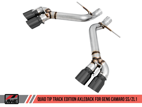 AWE Tuning 16-19 Chevrolet Camaro SS Axle-back Exhaust - Track Edition (Quad Diamond Black Tips) - Premium Axle Back from AWE Tuning - Just 3905.42 SR! Shop now at Motors