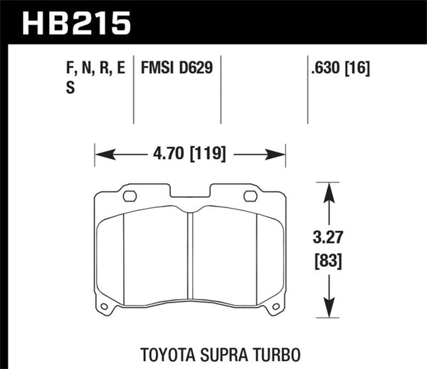 Hawk 93-98 Toyota Supra TT HPS 5.0 Street Front Brake Pads - Premium Brake Pads - Performance from Hawk Performance - Just 611.84 SR! Shop now at Motors