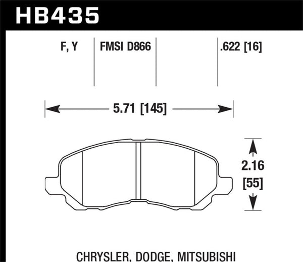 Hawk 00-05 Eclipse GT HPS Street Front Brake Pads - Premium Brake Pads - Performance from Hawk Performance - Just 351.54 SR! Shop now at Motors