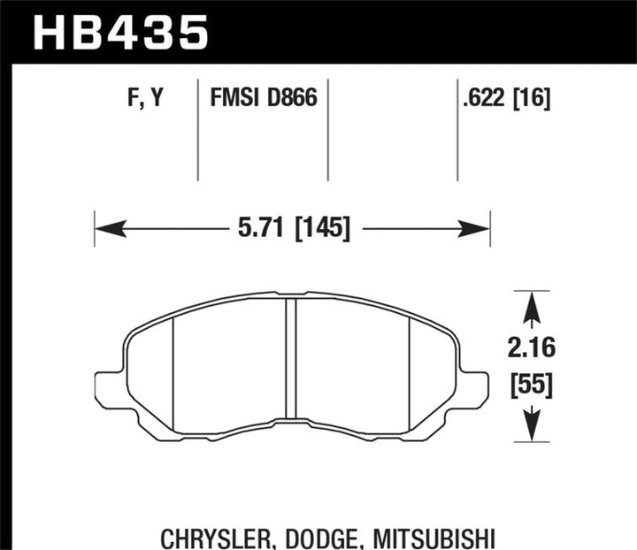 Hawk 00-05 Eclipse GT HPS Street Front Brake Pads - Premium Brake Pads - Performance from Hawk Performance - Just 351.54 SR! Shop now at Motors