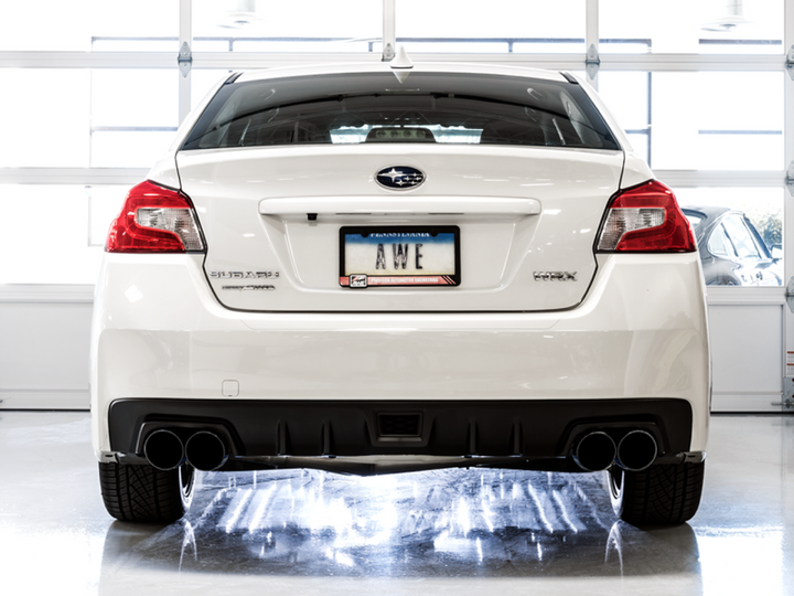 AWE Tuning Subaru WRX/STI VA/GV Sedan Track Edition Exhaust - Diamond Black Tips (102mm) - Premium Catback from AWE Tuning - Just 4671.23 SR! Shop now at Motors