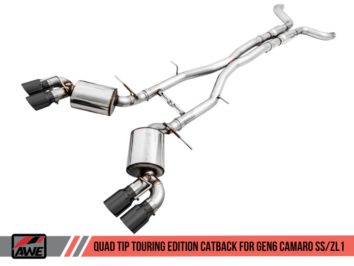 AWE Tuning 16-19 Chevy Camaro SS Res Cat-Back Exhaust -Touring Edition (Quad Diamond Black Tips) - Premium Catback from AWE Tuning - Just 8601.13 SR! Shop now at Motors
