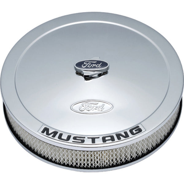 Ford Racing Air Cleaner Kit - Chrome w/Mustang Emblem