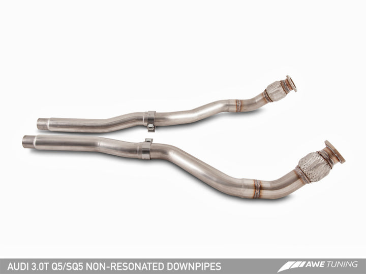 AWE Tuning Audi 8R 3.0T Non-Resonated Downpipes for Q5 / SQ5 - Premium Downpipes from AWE Tuning - Just 3114.69 SR! Shop now at Motors