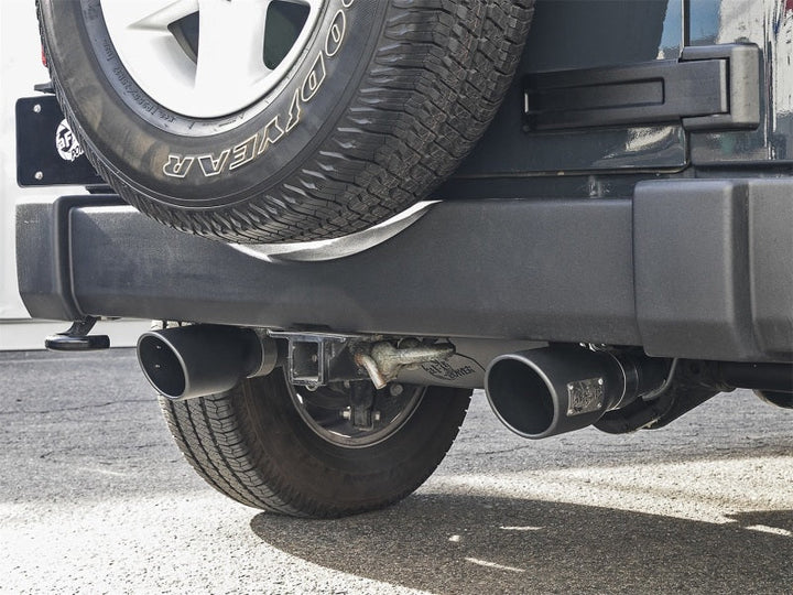 aFe Rebel Series 2.5in 409 SS Cat-Back Exhaust w/ Black Tips 2007+ Jeep Wrangler (JK) V6 3.6L/3.8L - Premium Catback from aFe - Just 3948.51 SR! Shop now at Motors