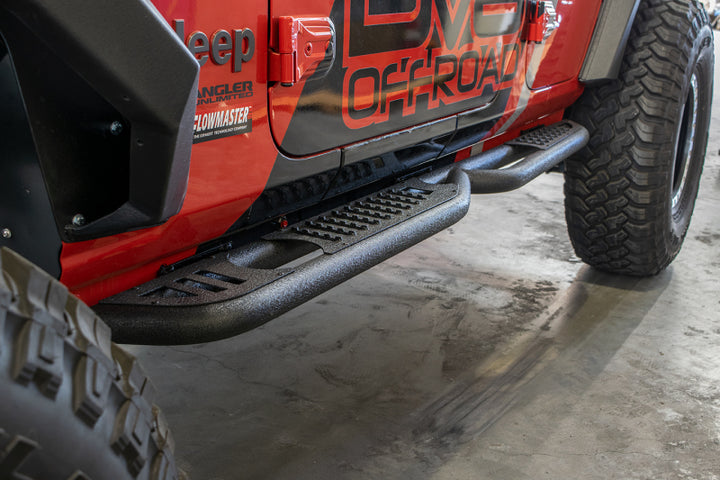 DV8 Offroad 2018+ Wrangler Jeep JL Tubular Rock Slider Step - Premium Side Steps from DV8 Offroad - Just 2353.54 SR! Shop now at Motors