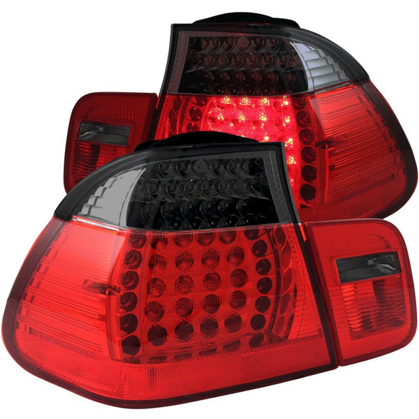 ANZO 2002-2005 4DR BMW 3 Series E46 LED Taillights Red/Smoke - Premium Tail Lights from ANZO - Just 1619.45 SR! Shop now at Motors