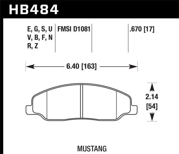 Hawk 2008-2009 Ford Mustang Bullitt 4.6 HPS 5.0 Front Brake Pads - Premium Brake Pads - Performance from Hawk Performance - Just 574.80 SR! Shop now at Motors