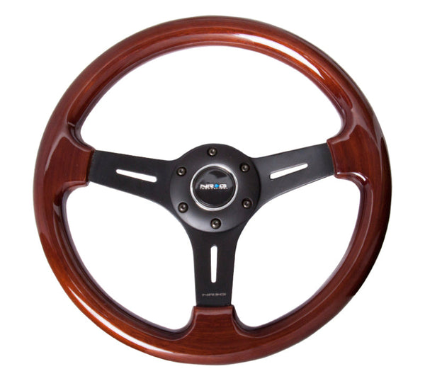 NRG Classic Wood Grain Steering Wheel (330mm) Wood Grain w/Matte Black 3-Spoke Center - Premium Steering Wheels from NRG - Just 600.93 SR! Shop now at Motors