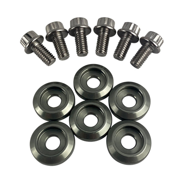 BLOX Racing New Fender Washers Kit M6 12pt - 6pc Large Diameter Gun Metal - Premium Hardware Kits - Other from BLOX Racing - Just 90.07 SR! Shop now at Motors