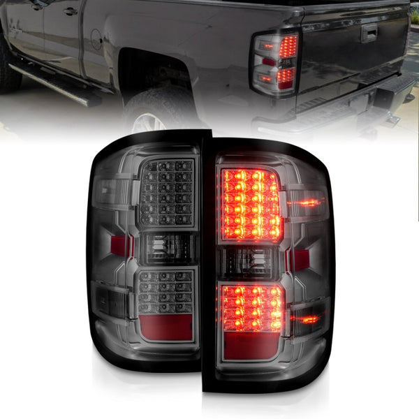 ANZO 15-19 Chevy Silverado 2500HD/3500HD (Halgn Only) LED Tail Lights w/Smoke Light Bar & Clear Lens - Premium Tail Lights from ANZO - Just 1672.01 SR! Shop now at Motors