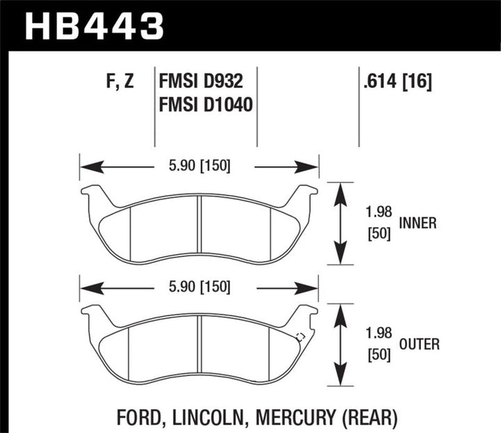 Hawk HPS Street Brake Pads - Premium Brake Pads - Performance from Hawk Performance - Just 584.79 SR! Shop now at Motors