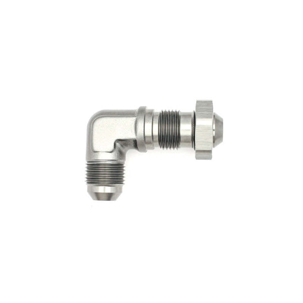 DeatschWerks 8AN Male Flare To 8AN Male Flare Bulkhead Adapter 90-Degree (Incl. Nut) - Premium Fittings from DeatschWerks - Just 60.01 SR! Shop now at Motors