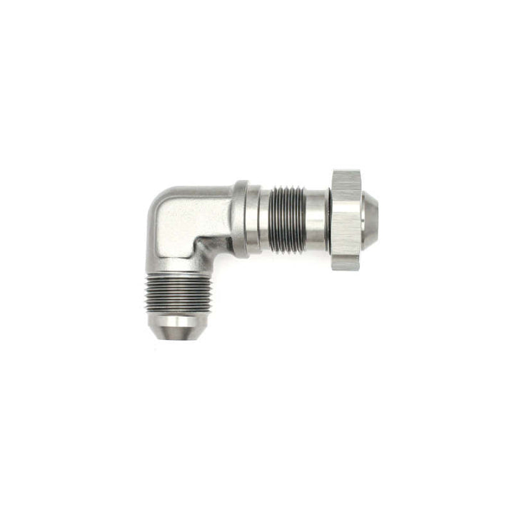 DeatschWerks 8AN Male Flare To 8AN Male Flare Bulkhead Adapter 90-Degree (Incl. Nut) - Premium Fittings from DeatschWerks - Just 60.05 SR! Shop now at Motors