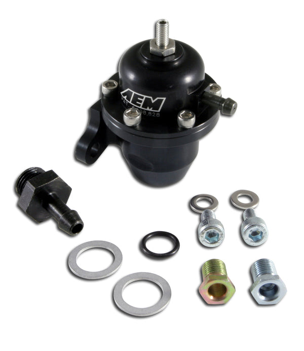 AEM 98-99 Acura CL / 00-05 S2000 / 98-02 Accord / 96-00 Civic Black Adjustable Fuel Pressure Regulat - Premium Fuel Pressure Regulators from AEM - Just 728.61 SR! Shop now at Motors