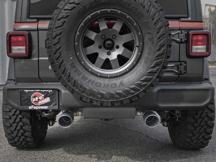 aFe Rebel Series 409 Stainless Steel Cat-Back Exhaust 18-21 Jeep Wrangler JL 2.0L (t) - Black Tip - Premium Catback from aFe - Just 3746.42 SR! Shop now at Motors