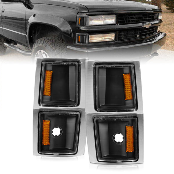 ANZO 1994-1998 Chevrolet Blazer Corner Lights Black Housing Clear Lens w/ Amber Reflector - Premium Lights Corner from ANZO - Just 296.37 SR! Shop now at Motors