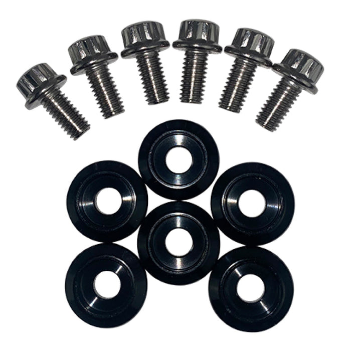 BLOX Racing New Fender Washers Kit M6 12pt - 6pc Large Diameter Black - Premium Hardware Kits - Other from BLOX Racing - Just 90.07 SR! Shop now at Motors