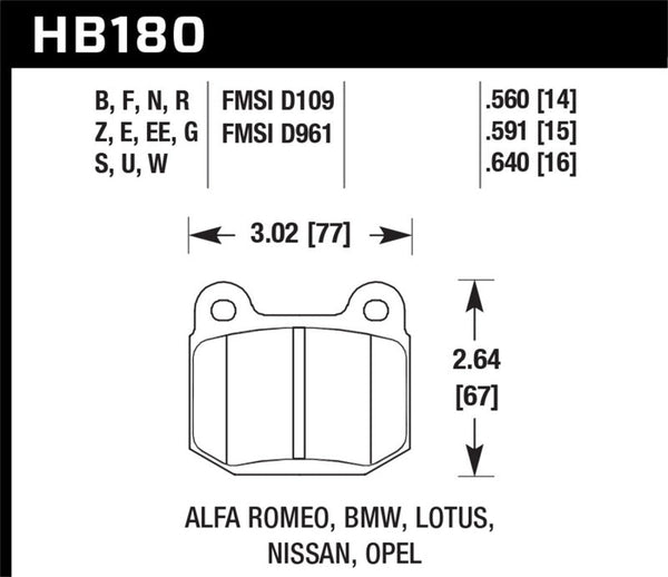 Hawk 03-06 Evo / 04-09 STi / 03-07 350z Track Performance Ceramic Street Rear Brake Pads - Premium Brake Pads - Performance from Hawk Performance - Just 503.79 SR! Shop now at Motors