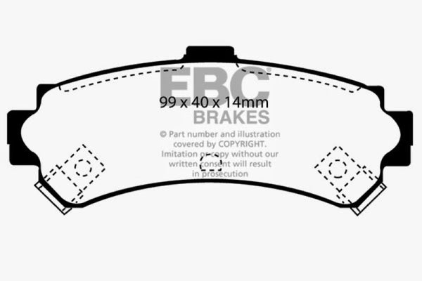 EBC 95-97 Nissan Sentra 1.6 Ultimax2 Rear Brake Pads - Premium Brake Pads - OE from EBC - Just 375.23 SR! Shop now at Motors