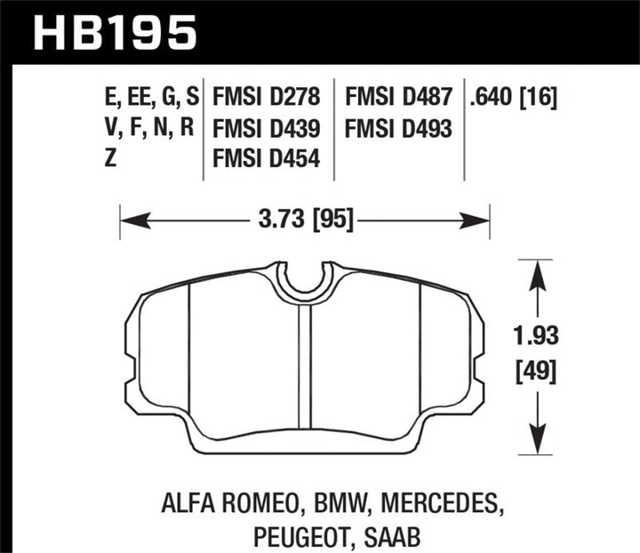 Hawk BMW 3 Series / Mercedes Benz 190 Series / Saab 900/9000 DTC-60 Race Front Brake Pads - Premium Brake Pads - Racing from Hawk Performance - Just 753.82 SR! Shop now at Motors